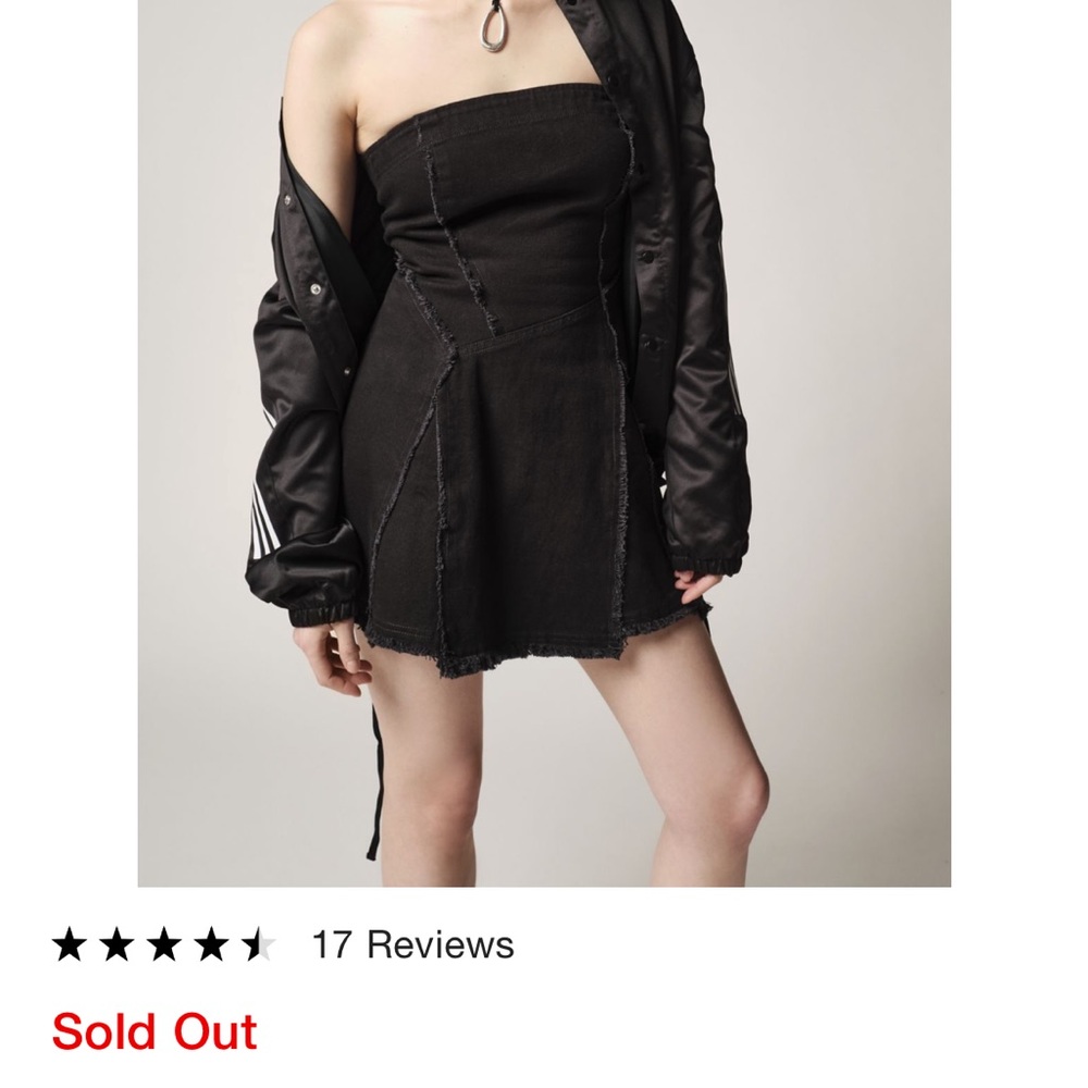 Urban Outfitters Jasmin Strapless Mini Dress Black